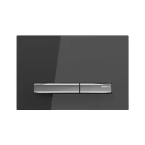 image of Geberit - Sigma50 Dual Flush Plate - Smoke Glass