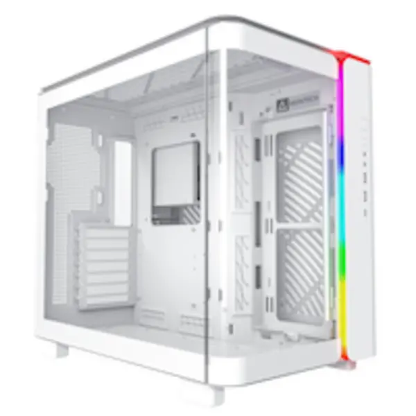 Image of Montech KING 95 Midi-Tower, Tempered Glass, ARGB - White