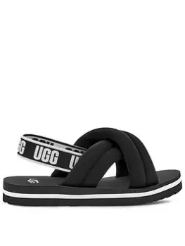 Image of UGG Everlee Sandal - Black, Size 1 Older