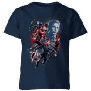 Image of Avengers: Endgame Shield Team Kids T-Shirt - Navy - 7-8 Years - Navy