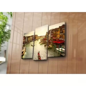 Image of 3KBPAT-6 Multicolor Decorative Canvas Painting (3 Pieces)
