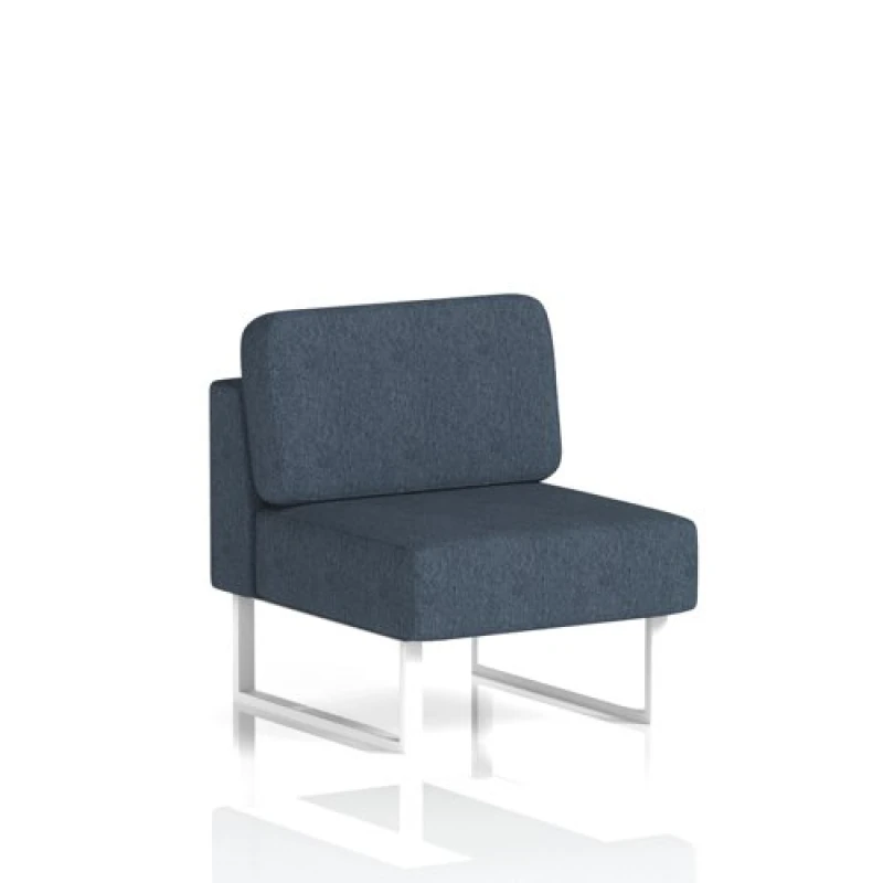 Image of Brixworth Modular Seating Central Unit with White in Rivet Fabric - Crucible