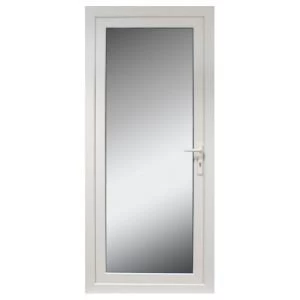 1 panel White PVCu Fully glazed Back door frame LH H2055mm W840mm - main image