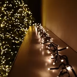 Image of 720 LED 9.3m Premier Clusterbrights Indoor Outdoor Multifunction Mains Operated Christmas Cluster Lights with Timer in Vintage Gold