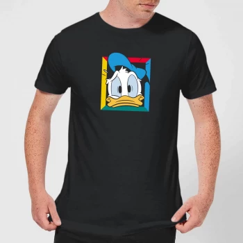 Image of Disney Donald Face Mens T-Shirt - Black - 5XL