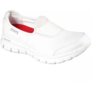 Image of Skechers - Womens Sure Track Slip Resistant Slip On Work Shoe (8 uk) (White) - White