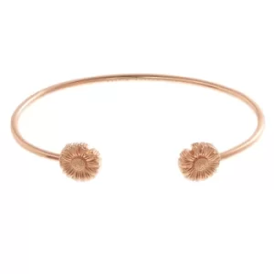 image of 3D Daisy Open Ended Rose Gold Bangle