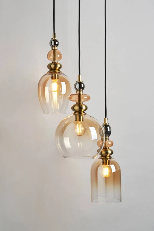 Image of BHS Lighting Seline Champagne Cluster Pendant Ceiling Light in Gold Gold Unisex