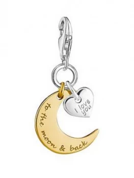 Thomas Sabo Sterling Silver Charm Club Love You To The Moon And Back Charm