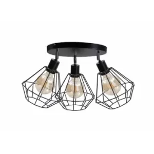 Image of Foskal Ceiling Spotlight Clusters Black, 32cm, 3x E27