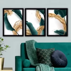 image of 3SC14 Multicolor Decorative Framed Painting (3 Pieces)