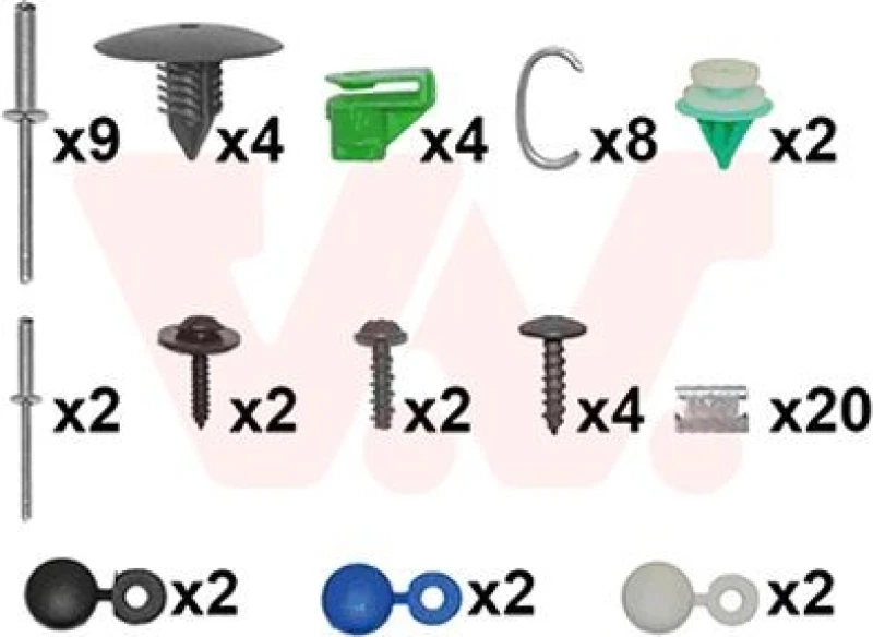 Image of VAN WEZEL Mounting Kit, bumper VAN WEZEL 4371794