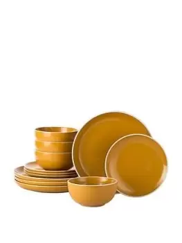 Image of Waterside 12 Piece Halo Saffron Dinner Set