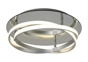 Image of Infinity Flush 30W LED 3000K, 2500lm, Silver, Polished Chrome, White Acrylic
