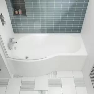 Image of B-Shaped Shower Bath 1700mm x 735mm/900mm - Left Handed - Nuie