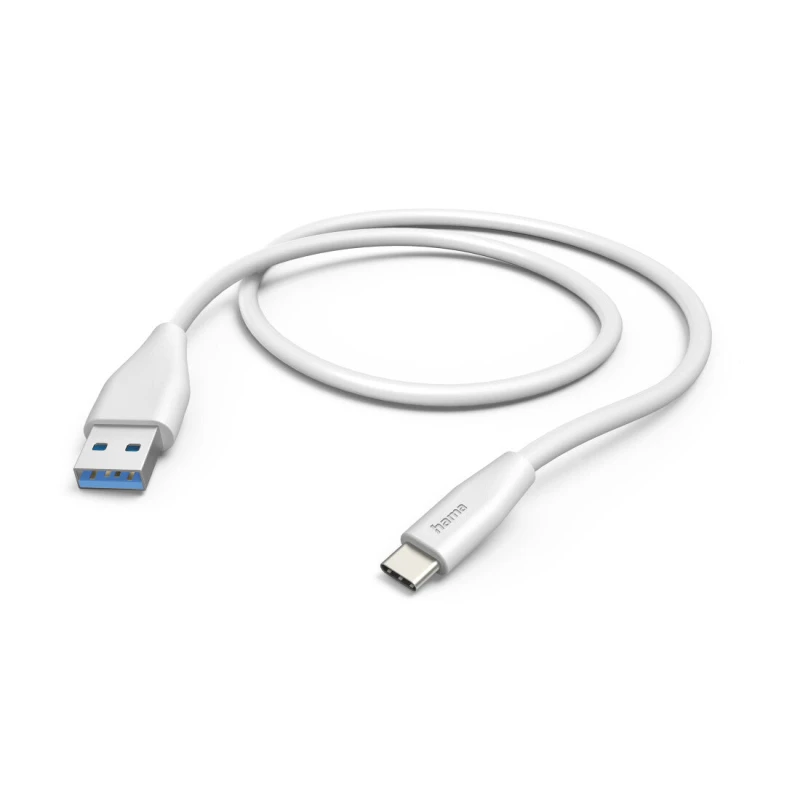 Image of Hama Hama USB charging cable USB 2.0 USB-A plug, USB-C plug 1.50 m White 00201596 00201596