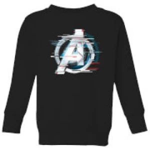 image of Avengers: Endgame White Logo Kids Sweatshirt - Black - 11-12 Years