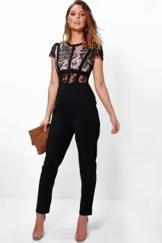 Image of Boutique Lace Corsetry Bodice Jumpsuit