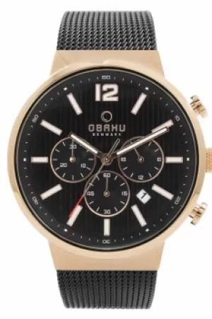 image of Mens Obaku Storm Chronograph Watch V180GCVBMB