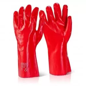 Image of Beeswift PVC Gauntlet 14 Red 14 Box of 10 PVCNR14