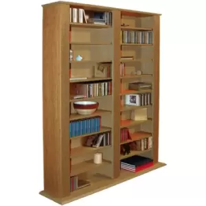 Watsons - genesis - Multimedia 1060 cd / 420 dvd Bluray Storage Shelves - Oak - Oak