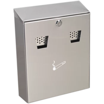 image of Sealey Stainless Steel Wall Mounted Cigarette Bin