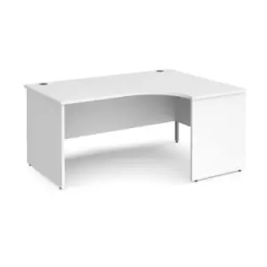 image of Office Desk Right Hand Corner Desk 1600mm White Top And Panel End Leg Maestro 25