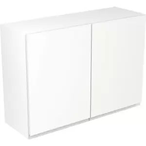 Image of Kitchen Kit Flatpack J-Pull Kitchen Cabinet Wall Unit Super Gloss 1000mm in White MFC