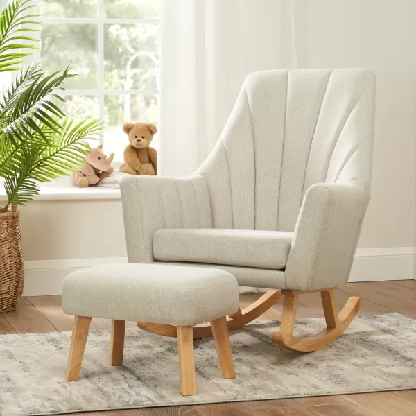 Image of Tutti Bambini Jonah Rocking Nursing Chair With Footstool- Pebble