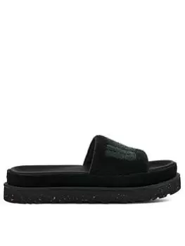 image of UGG Laton Flat Sandals, Black, Size 4, Women