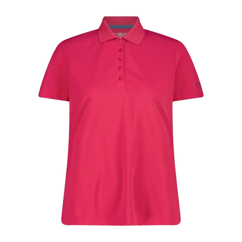 Image of CMP Womens pique polo shirt CMP One colour Rouge Female 2XS