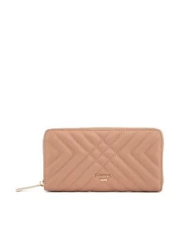 image of Dune London Korria Quilted Zip Around Purse - Camel, Camel, Women