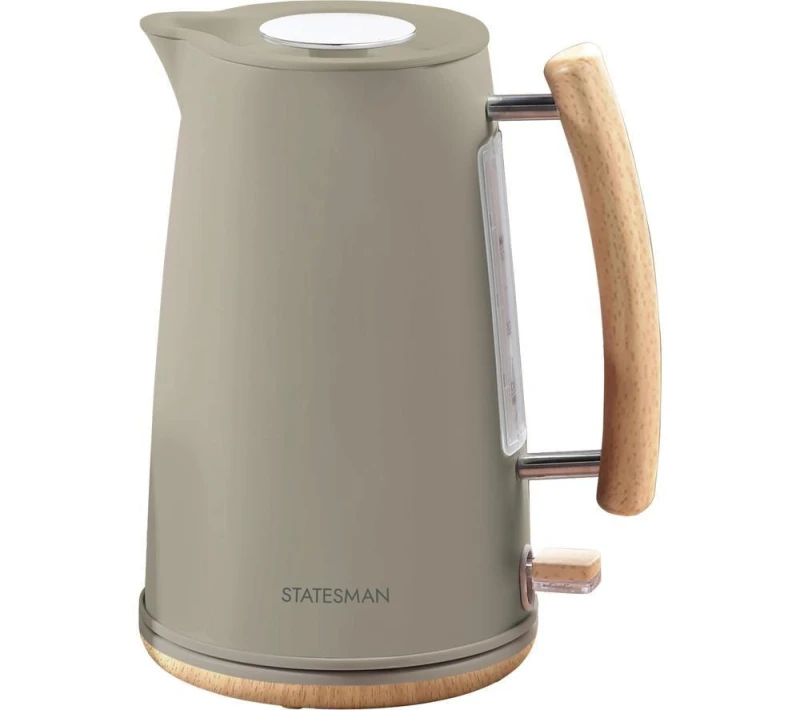 Image of STATESMAN Scandi SKK00153CR Jug Kettle - Brown & Green, Brown,Green 5016368015674