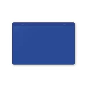 Image of Document pouches, self adhesive, A5 landscape, pack of 10, blue