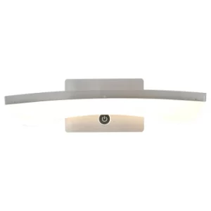 Image of Olympus Integrated LED Wall Light Steel Brushed, Glass Matt