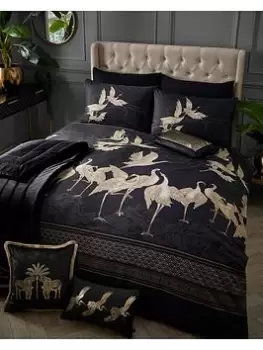 Image of Laurence Llewelyn-Bowen Kireina Duvet Cover Set - Black