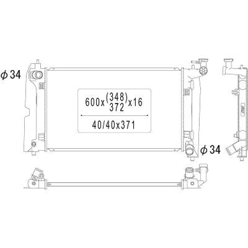Image of Engine radiator DIEDERICHS DCM3232