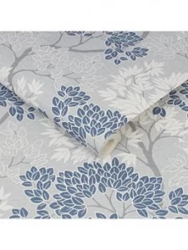 Image of Fresco Lykke Tree Navy Wallpaper