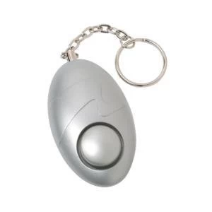 image of Original Helix Personal Mini Alarm 100dB Siren Rip Cord Activation Silver