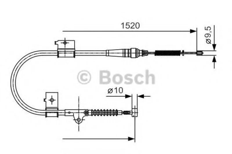 Image of Bosch 1 987 482 051 Brake Cable 1520mm Cable,parking brake (124)