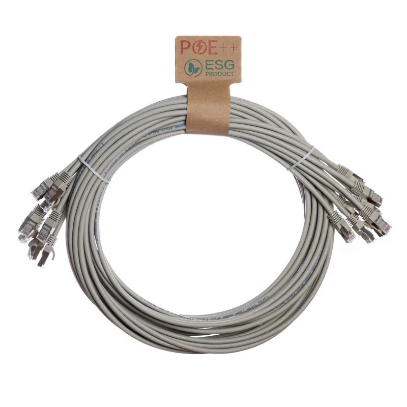 Image of Cablenet Cablenet 0.3m Cat6a RJ45 Grey S/FTP LSOH 26AWG Snagless Booted Patch Lead (PK 10) 65-1003P