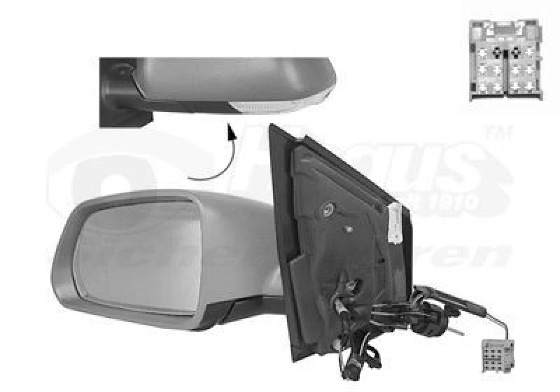 Image of VAN WEZEL Wing mirror VAN WEZEL 5828813