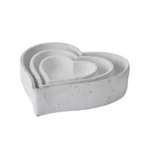Image of Set Of Three Large Matt White Ceramic Dishes