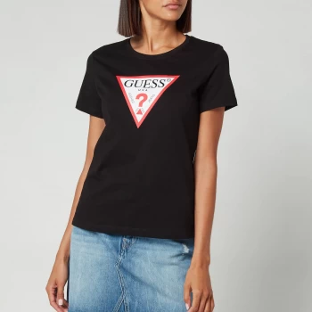 Image of Guess Womens Short Sleeve Crewneck Original T-Shirt - Jet Black - L