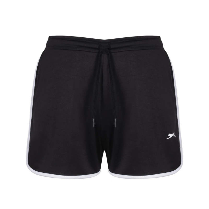Image of Slazenger Stripe Shorts Womens - Black 8