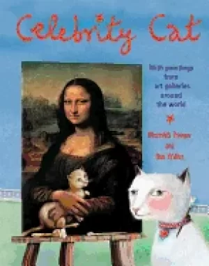 Image of celebrity cat with paintings from art galleries around the world