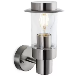 image of Firstlight Darwin Outdoor Modern Wall Light Stainless Steel IP44, E27