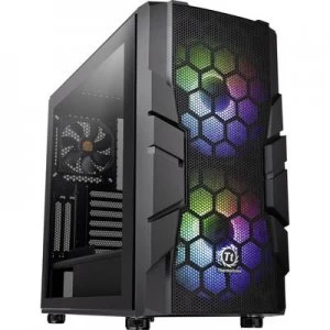 Image of Thermaltake Commander C33 TG Midi tower PC casing, Game console casing Black 2 built-in LED fans, Built-in fan, LC compatibility, Window, Dust filter,
