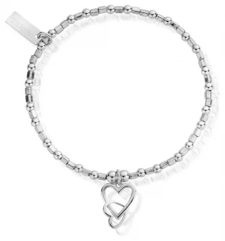 Image of ChloBo Womens Interlocking Love Heart Bracelet SBCFB572 Jewellery
