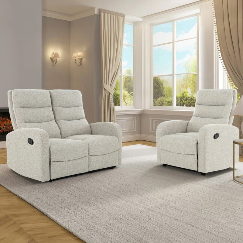 Image of Dorel Rena Armchair Man Recl Natural Fabric, Brown 1081057UK
